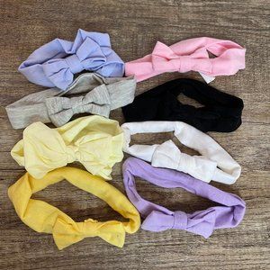 8 Baby Headband Bows One Size